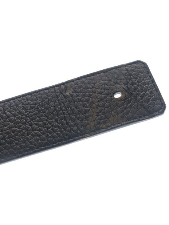 Louis Vuitton LV Damier 40 mm Reversible Leather Belt Black Gold main image 6